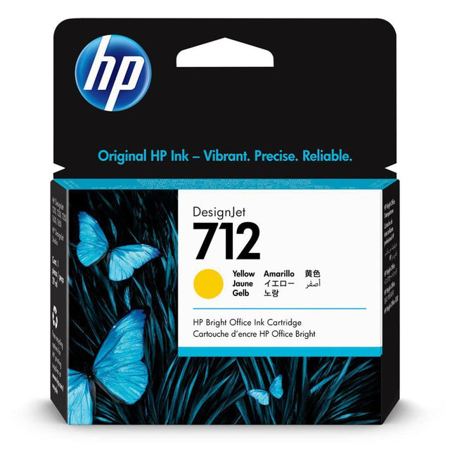 Tinta HP 712 Amarillo - 3ED69A para ploter | DesignJet T210 / T230 / T250 / T630 / T650 | 29 ml - Panamá