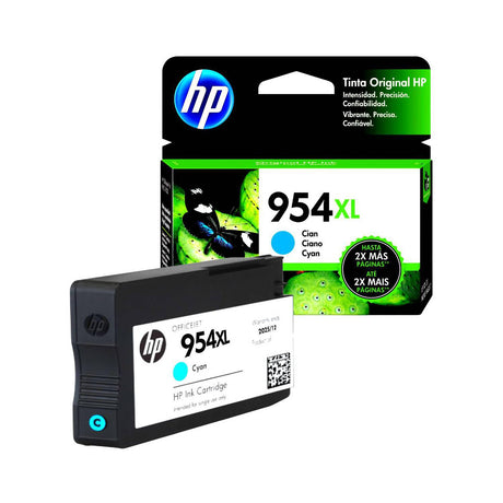 Tinta HP 954XL Cyan - L0S62AL | OfficeJet Pro 7740/8210/8710/8720/8740 | 1,600 páginas - Panamá
