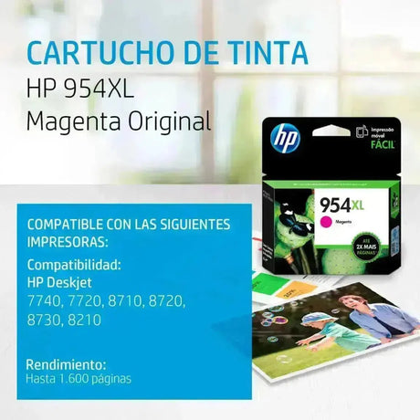Tinta HP 954XL Magenta - L0S65AL | OfficeJet Pro 7740/8210/8710/8720/8740 | 1,600 páginas - Panamá