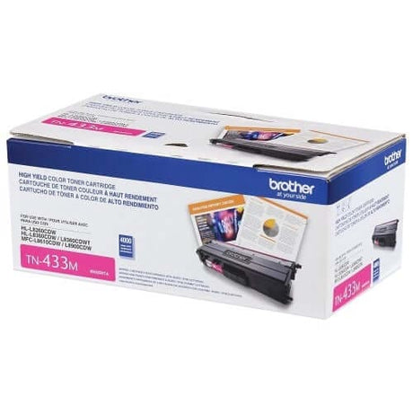 Toner Brother TN-433M Magenta | TN433M | Para HL-L8260CDW / HL-L8360CDW / HL-L8360CDWT / MFC-L8610CDW / MFC-L8900CDW - Panamá