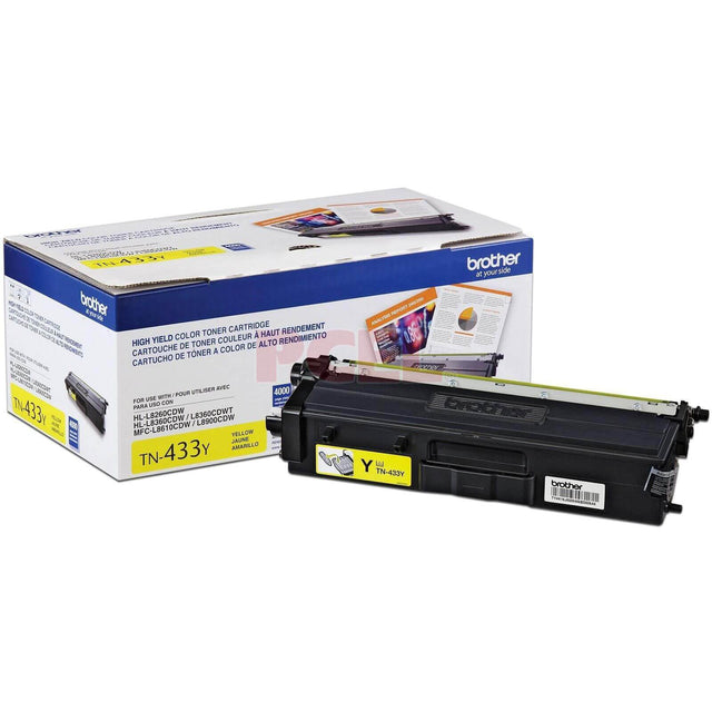 Toner Brother TN-433Y Amarillo | TN433Y | Para HL-L8260CDW / HL-L8360CDW / HL-L8360CDWT / MFC-L8610CDW / MFC-L8900CDW - Panamá