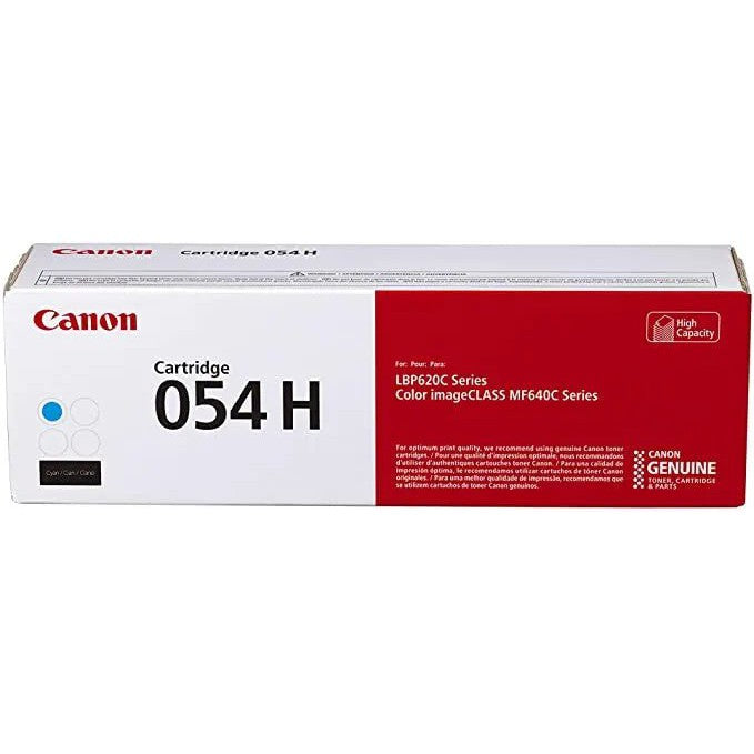 Toner Canon 054H Cyan | Para ImageCLASS MF645Cx / MF644Cdw / MF643Cdw / MF642Cdw / MF641Cw / MF640C / LBP623Cdw / LBP622Cdw / LBP621Cw / LBP620 | 2,300 páginas - Panamá