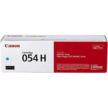 Toner Canon 054H Cyan | Para ImageCLASS MF645Cx / MF644Cdw / MF643Cdw / MF642Cdw / MF641Cw / MF640C / LBP623Cdw / LBP622Cdw / LBP621Cw / LBP620 | 2,300 páginas - Panamá