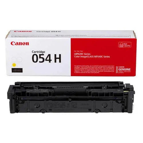 Toner Canon 054H Yellow| Para ImageCLASS MF645Cx / MF644Cdw / MF643Cdw / MF642Cdw / MF641Cw / MF640C / LBP623Cdw / LBP622Cdw / LBP621Cw / LBP620 | 2,300 páginas - Panamá