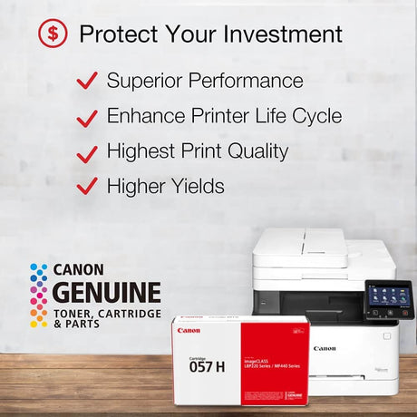 Toner Canon 057H | 057 H Negro | Para ImageCLASS MF445dw / LBP226dw | 10,000 páginas - Panamá