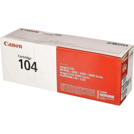 Toner Canon 104 | Para ImageCLASS MF4100 / MF4200 / MF4300 / MF4600 / D400 | FAXPHONE L90 / L120 - Panamá