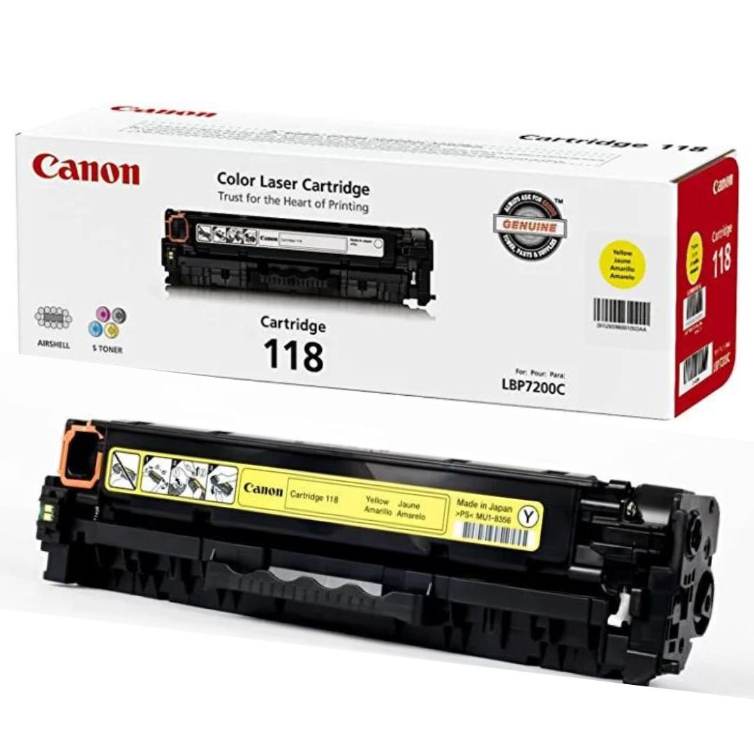 Toner Canon 118 Yellow | Para imageCLASS LBP7200cdn | LBP7660cdn | MF8350Cdn | MF8380Cdw | 2,900 páginas - Panamá
