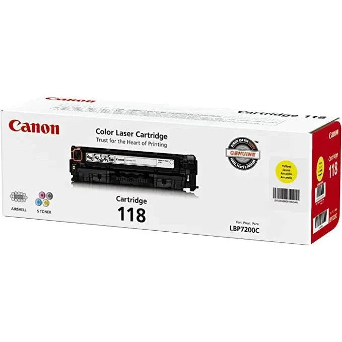 Toner Canon 118 Yellow | Para imageCLASS LBP7200cdn | LBP7660cdn | MF8350Cdn | MF8380Cdw | 2,900 páginas - Panamá