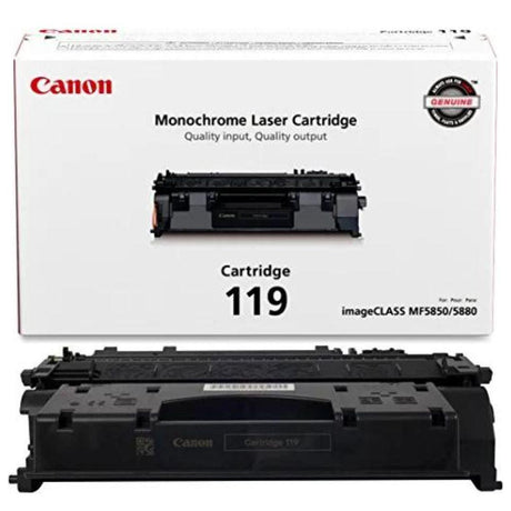 Toner Canon 119 | Para i-SENSYS MF5940dn / MF5980dw / LBP-6300dn / LBP-6310dn / LBP-6650dn / LBP-6670dn | ImageCLASS MF414dw / MF5850dn / MF5880dn / MF5950dw / MF6160dw / MF6180dw / LBP-6650dn / LBP-6670dn - Panamá