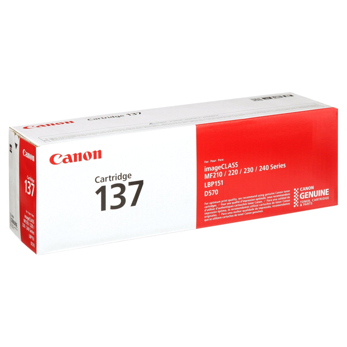 Toner Canon 137 | 9435B001AA | Para ImageCLASS MF210 / MF212w / MF216n / MF227dw / MF229dw / MF232W / MF236n / MF244dw / MF247dw / MF249dw | 2,400 páginas - Panamá