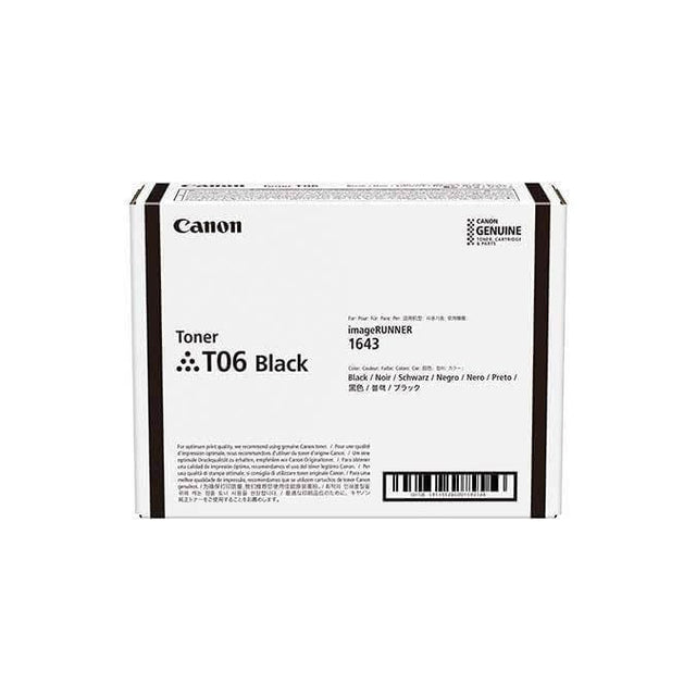 Toner Canon T06 Negro 3526C001AA | Para imageRUNNER 1643i / 1643iF | 20,500 páginas. - Panamá