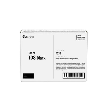 Toner Canon T08 Negro | Para imageClass X LBP1238 / MF1238 | 11,000 páginas - Panamá