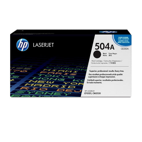 Toner Hp Ce250A - 504A Negro | Para LaserJet CM3530 / CP3525 | 5,000 páginas - Panamá