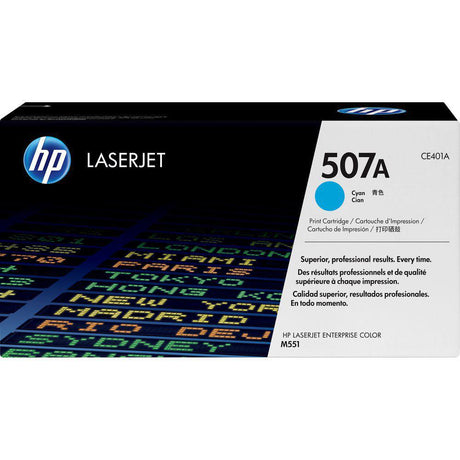 Toner Hp CE401A - 507A - Cyan | Para LaserJet Pro M570 | LaserJet Enterprise M551 / M575 - Panamá