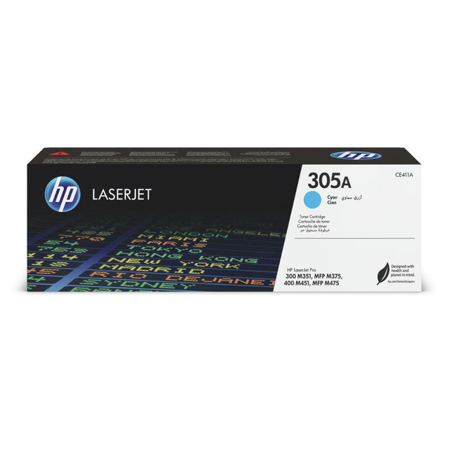 Toner Hp CE411A 305A Cyan | Para LaserJet Pro M451 / M375 / M475 | 2,600 páginas - Panamá