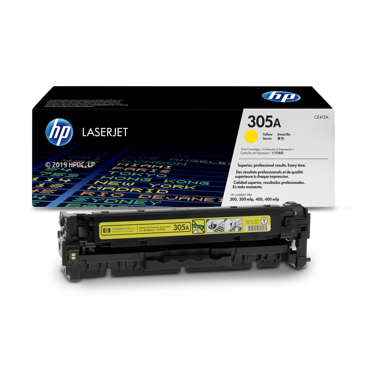 Toner Hp CE412A 305A Yellow | Para LaserJet Pro M451 / M375 / M475 | 2,600 páginas - Panamá