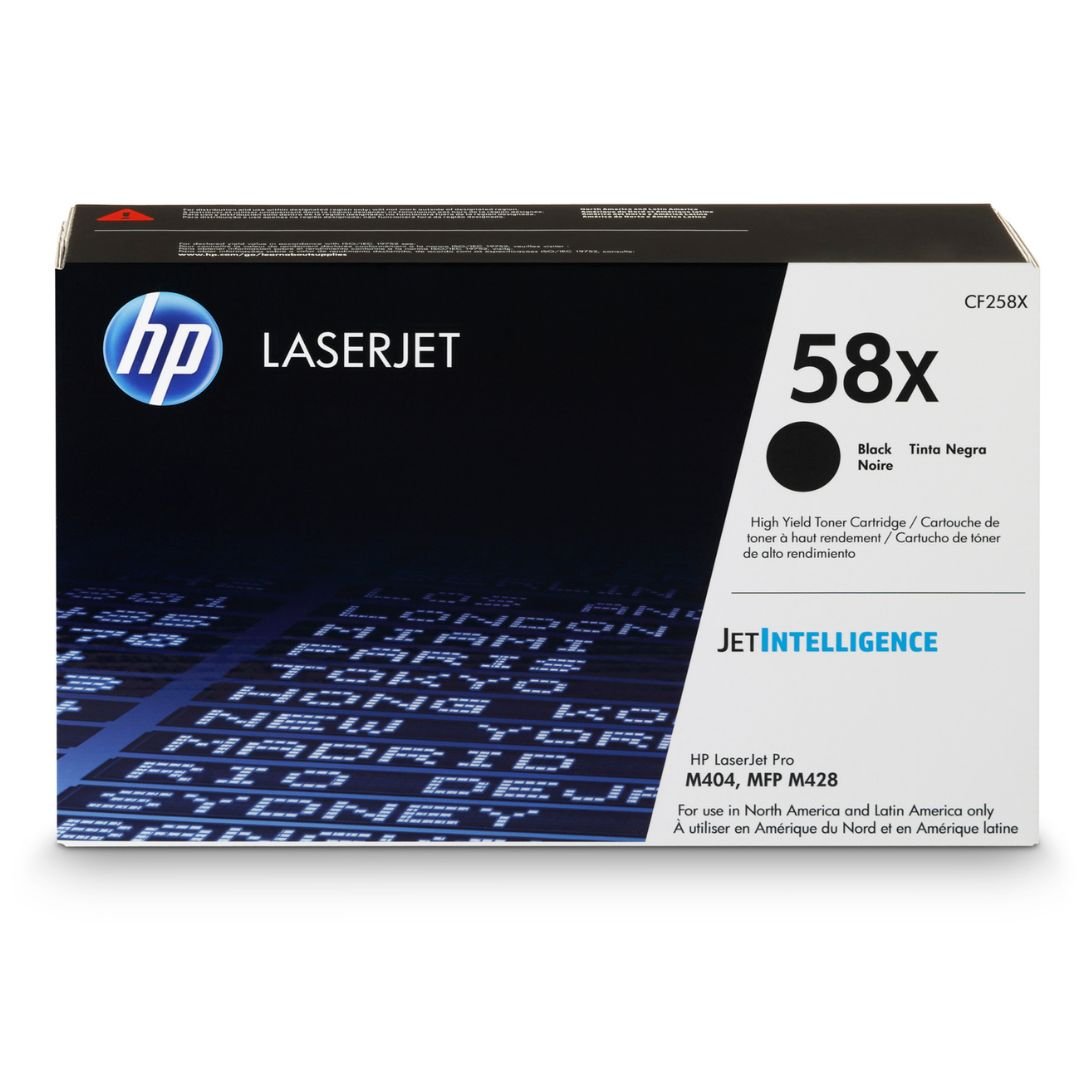Toner Hp CF258X | 58X | Para LaserJet Pro M428 / M404 | LaserJet Enterprise M406 / M430 | 10,000 páginas - Panamá