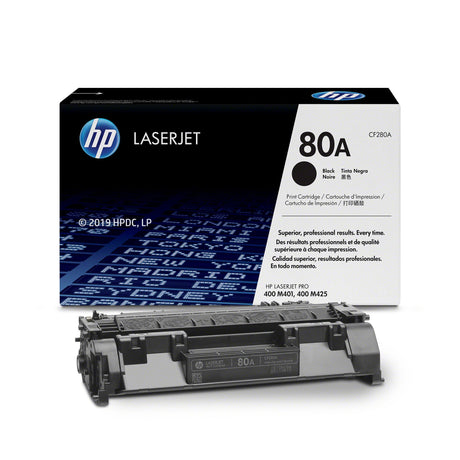 Toner Hp CF280A 80A Negro | Para LaserJet Pro M401 / M425 | 2,560 páginas - Panamá