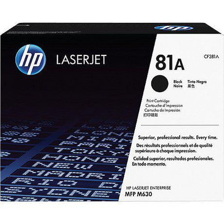 Toner Hp CF281A - 81A | Para LaserJet Enterprise Flow MFP M630 |M604/ M605 / M606 / 10,500 páginas - Panamá