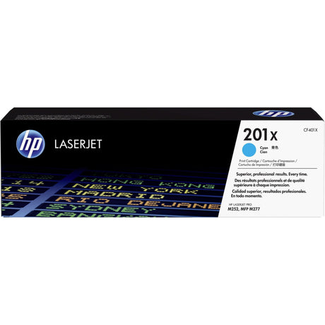 Toner Hp CF401X -201X - Cyan Alto Rendimiento | Para LaserJet Pro M252 / M277 | 2,300 páginas - Panamá