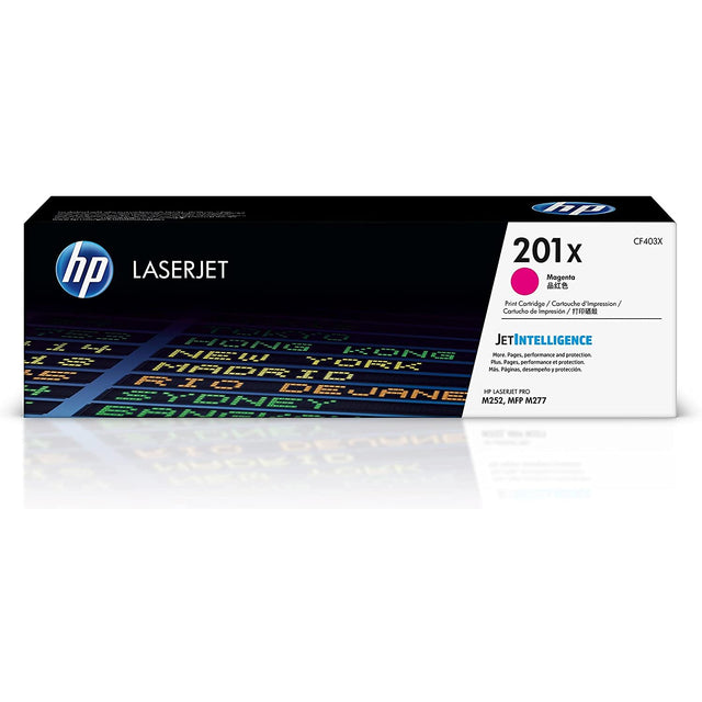 Toner Hp CF403X -201X - Magenta Alto Rendimiento | Para LaserJet Pro M252 / M277 | 2,300 páginas - Panamá