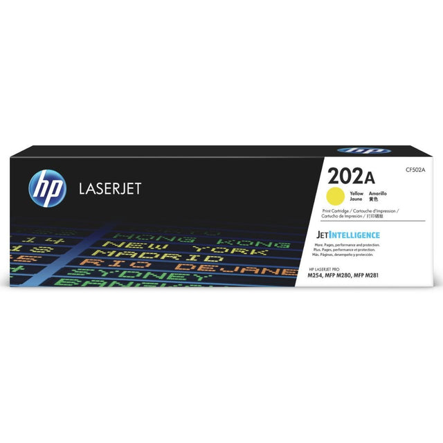 Toner Hp CF502A 202A Amarillo | Para LaserJet Pro M254 / M281 | 1,300 páginas - Panamá
