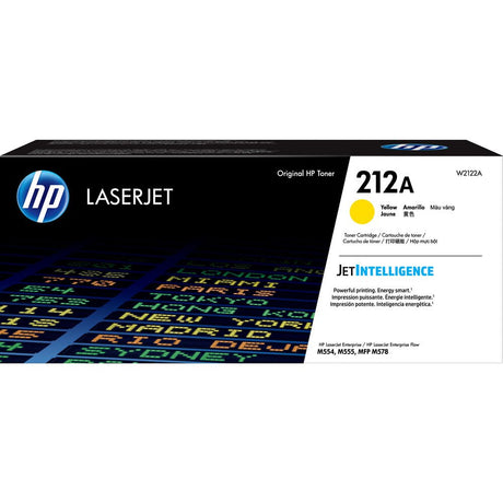 Toner Hp W2122A - Amarillo - 212A | Para LaserJet Enterprise M554 / M555 / M578 | LaserJet Enterprise Flow M578 | 4,500 páginas - Panamá