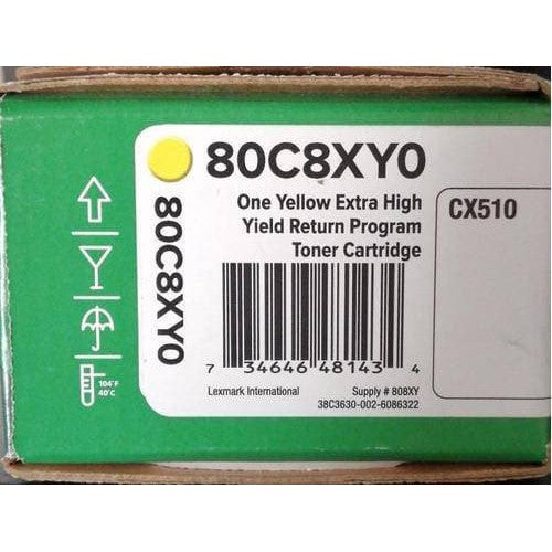 Toner Lexmark 80C8Xy0 - Yellow | Toner Lexmark Original | Para CX510de / CX410de / CX310dn / CX310dn - Panamá